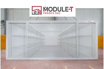 Bungalow de stockage avec rayonnages métalliques intégrés - 600 x 240 cm | STC-A6000.1