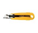 Olfa Green - Cutter Sécurité SK-4 Ambidextre Jaune 17.5 mm - Lame Rétractable, Éco-responsable