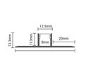 Profilé Aluminium Encastrable 2m pour Ruban LED