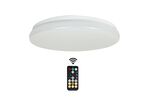 Plafonnier LED 18W IP44 avec détecteur et télécommande - Blanc Neutre 4000K - 5500K