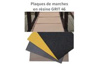 Plaques de Marches Antidérapant Grit 46 en Résine