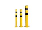 Poteaux de protection jaune noir Ø 90, 114 et 159 mm