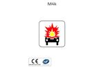 Panonceau véhicule transport de marchandises explosives ou inflammables M4K