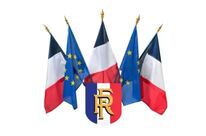 Kit écusson tricolore RF et 5 drapeaux (3 FR &amp;amp; 2 EU)