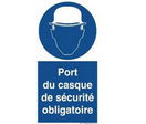 SIGNAUX D'OBLIGATION - PORT DU CASQUE DE SECURITE OBLIGATOIRE