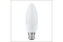 B22d 7W fluo flamme blanc chaud