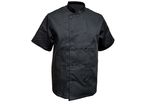 Veste de cuisine manches courtes PC noir à pressions