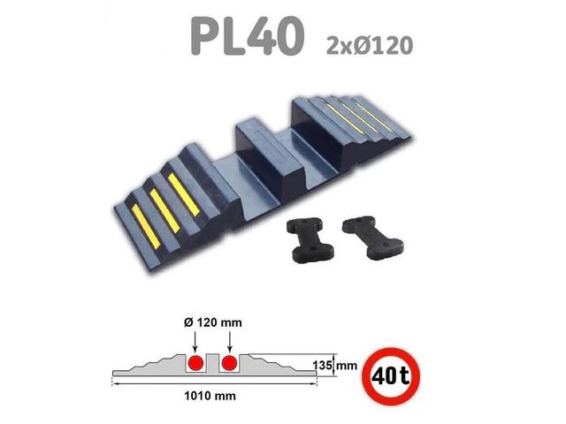 Protège Câbles et Tuyaux 2*Ø120mm-40T
