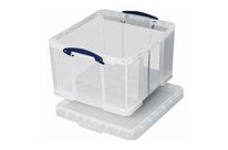 Really Useful Products - Bac de rangement plastique 42L transparent - Gerbable et résistant 80kg - Idéal entrepôt