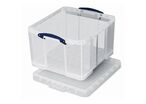 Really Useful Products - Bac de rangement plastique 42L transparent - Gerbable et résistant 80kg - Idéal entrepôt