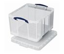 Really Useful Products - Bac de rangement plastique 42L transparent - Gerbable et résistant 80kg - Idéal entrepôt