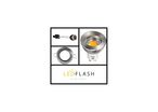 Kit spot LED GU10 COB 5 watt (éq. 50 watt) Dimmable - Support gris - Couleur éclairage - Blanc chaud 3000°K. Type Support - Carré orientable 84mm