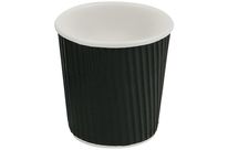 Gobelet noir en carton ondulé 10cl double parois x 2000 Firplast