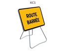 Panneau temporaire KC1 route barrée