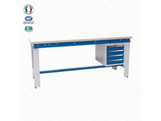 Etabli avec caisson suspendu 4 tiroirs Armabo - ML2