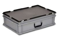 Bac-mallette RAKO en plastique avec couvercle 600 x 400 x 132 mm | 35-200-0