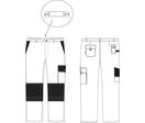 Pantalon de travail Gris/Noir poches genoux TYPHON C/P 310gr 