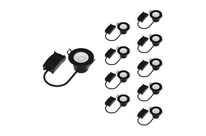 Pack de 10 - Spot LED étanche encastrable Dimmable CCT 6W Noir IP65