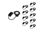 Pack de 10 - Spot LED étanche encastrable Dimmable CCT 6W Noir IP65