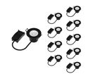 Pack de 10 - Spot LED étanche encastrable Dimmable CCT 6W Noir IP65