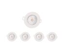 Pack de 5 - Spot LED Encastrable 5W IP65 Ø72mm Blanc - Blanc Chaud 2300K - 3500K