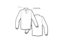 Polo maille manches longues mixte