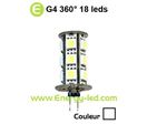 Ampoule 12V G4 360 18 leds Slim Back Lumière du jour