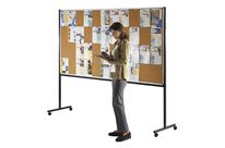 Panneaux d&amp;#039;affichage double face liège  sur roulettes