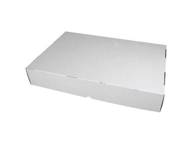 Boîte traiteur carton blanc 600mm x 400mm x 100mm (x25) Firplast