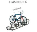Râteliers range vélos 5 et 6 places sur 2 niveaux