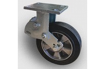 Roulettes à platine roue aluminium bandage caoutchouc 360 kg