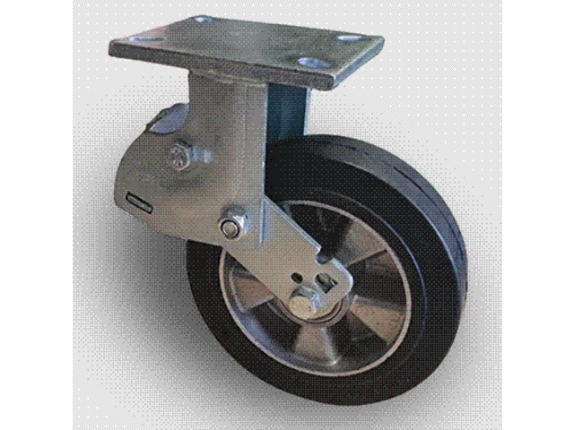 Roulettes à platine roue aluminium bandage caoutchouc 360 kg