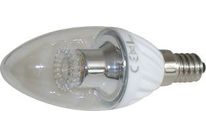 Lampe E14 Flamme Transparente LED