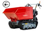 Brouette motorisée essence à chenilles surélevées et monte-escaliers benne basculante 600KG 6,5CH 3+1R vitesses à démarrage électrique Torros MRD600HE