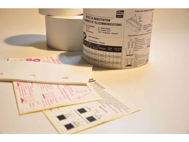 Etiquettes adhésives pour stockage extérieur