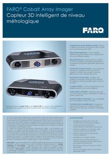Fiche technique du capteur 3D FARO Cobalt Array Imager