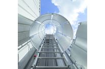 Echelle à crinoline en inox, aluminium ou acier galvanisé