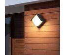 Applique Murale LED 15W Noire Carrée IP65 avec cache - Blanc Neutre 4000K - 5500K