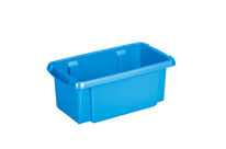 Petite caisse de rangement plastique ouverte 145x385x210mm couleur bleu (Nesta box 7L)