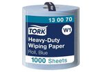 Tork - Bobine d'essuyage industriel Bleu - Ouate de cellulose 2 plis - 34x36.9 cm - 1000 formats - Usage alimentaire