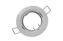 Pack de  10 - Support Spot Encastrable GU10 Rond en Acier - Blanc