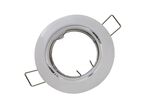 Pack de  10 - Support Spot Encastrable GU10 Rond en Acier - Blanc