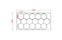Kit 15 LED Hexagonal 582W avec cadre 110lm/w - Blanc Froid 6000K - 8000K
