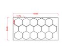 Kit 15 LED Hexagonal 582W avec cadre 110lm/w - Blanc Froid 6000K - 8000K