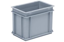 Bac gerbable norme Europe Fond plein, parois pleines, poignées fermées 300x200x 220mm