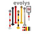 Poteau de Balisage Métal EVOLYS à fixer