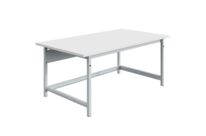 Poste de travail PACKLOG plateau mélaminé réglable en hauteur