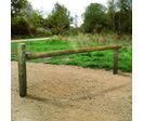 Barrière pivotante bois Forestière ronde