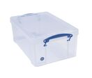Really Useful Products - Bac de rangement 9L transparent avec couvercle - Polypropylène résistant - Empilable et gerbable