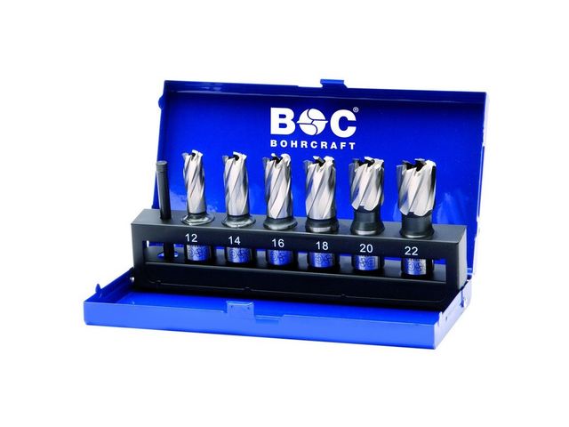 Coffret 6 fraises à carotter Ø12-22 mm HSS-E Co BOHRCRAFT KBE 6 Co